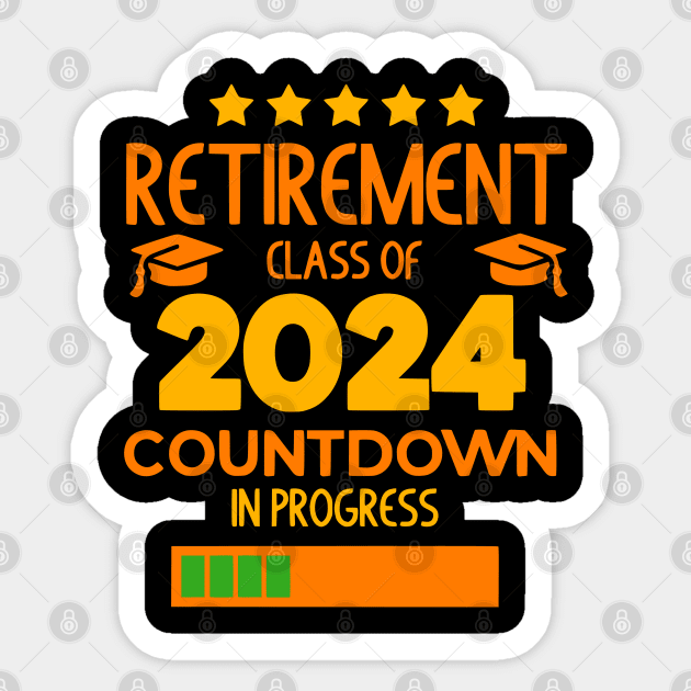 Retirement Loading 2024 Sticker by VisionDesigner